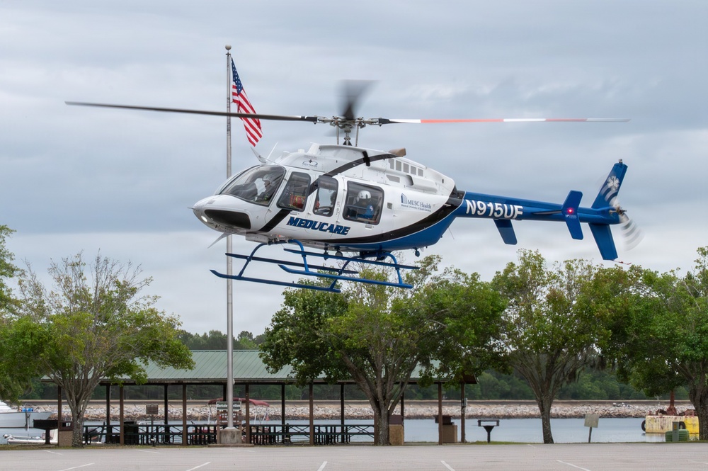 Military and civilian emergency responders improve medical readiness during joint training at Joint Base Charleston