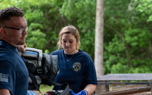 Military and civilian emergency responders improve medical readiness during joint training at Joint Base Charleston
