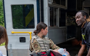 Military and civilian emergency responders improve medical readiness during joint training at Joint Base Charleston