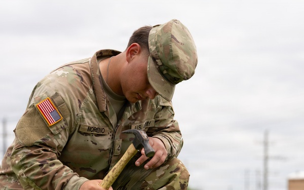 Soldiers Prepare Remembrance Memorial Display Honoring Fallen Service Members at Fort Hood