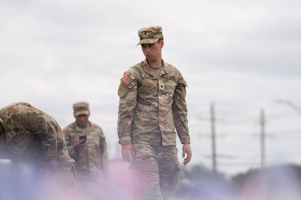 Soldiers Prepare Remembrance Memorial Display Honoring Fallen Service Members at Fort Hood