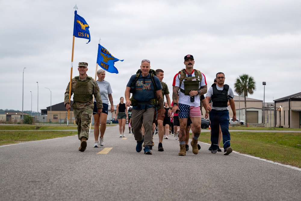 125th Mission Support Group Hosts Memorial Ruck March