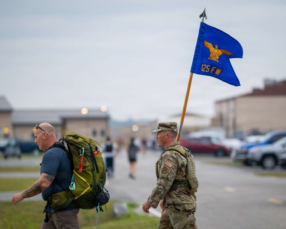 125th Mission Support Group Hosts Memorial Ruck March