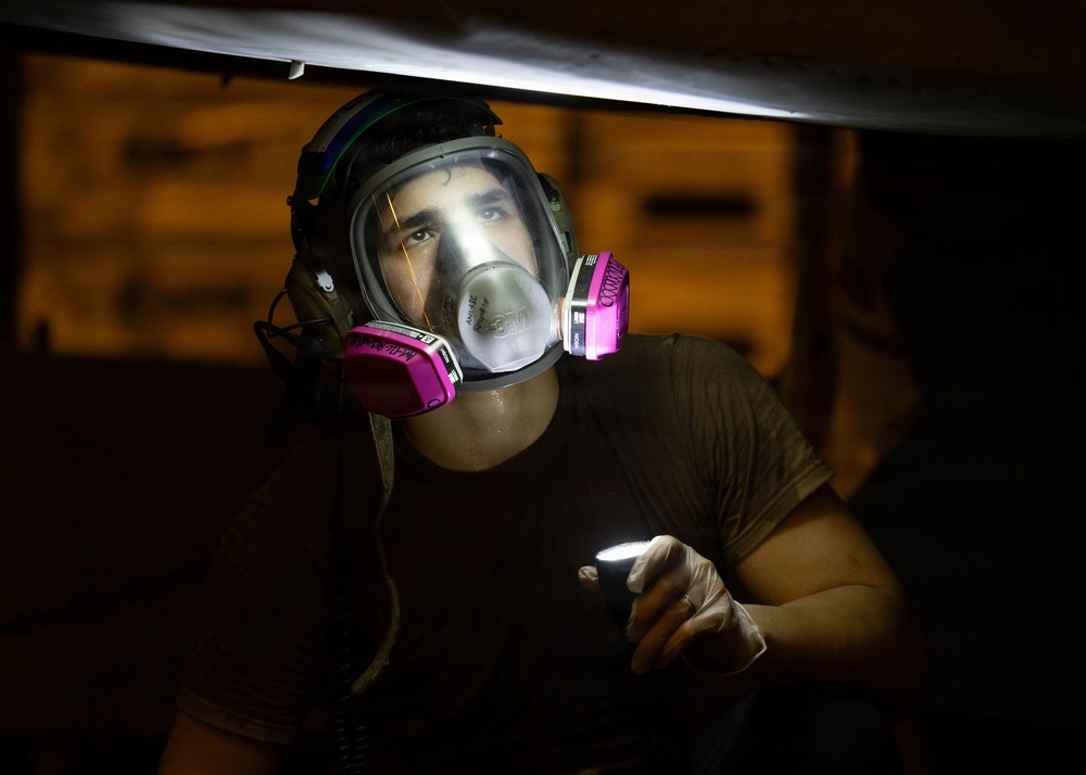 George H.W. Bush Conducts Aircraft Maintenance