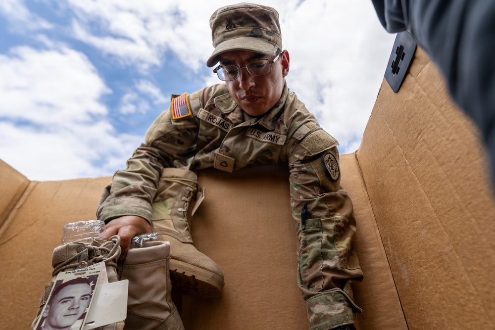 Soldiers Prepare Remembrance Memorial Display Honoring Fallen Service Members at Fort Hood
