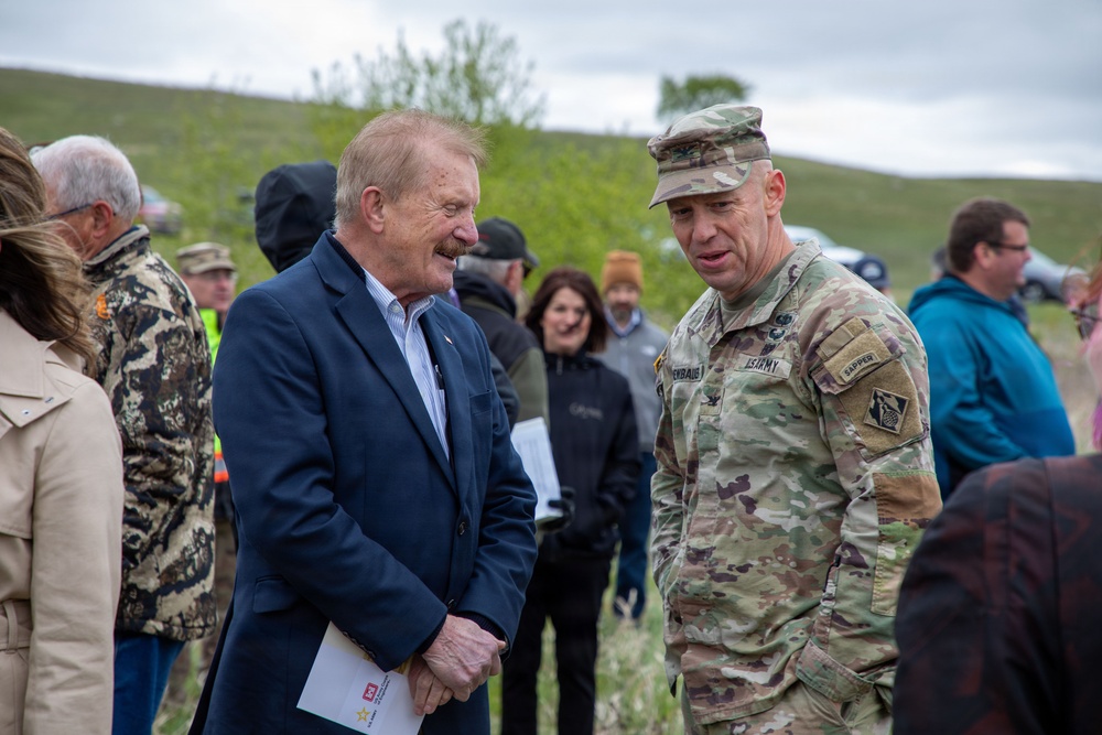Pipestem Dam spillway modification project completion celebrated with ribbon cutting