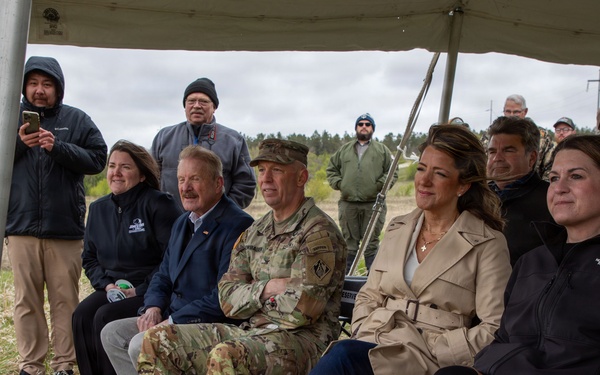 Pipestem Dam spillway modification project completion celebrated with ribbon cutting
