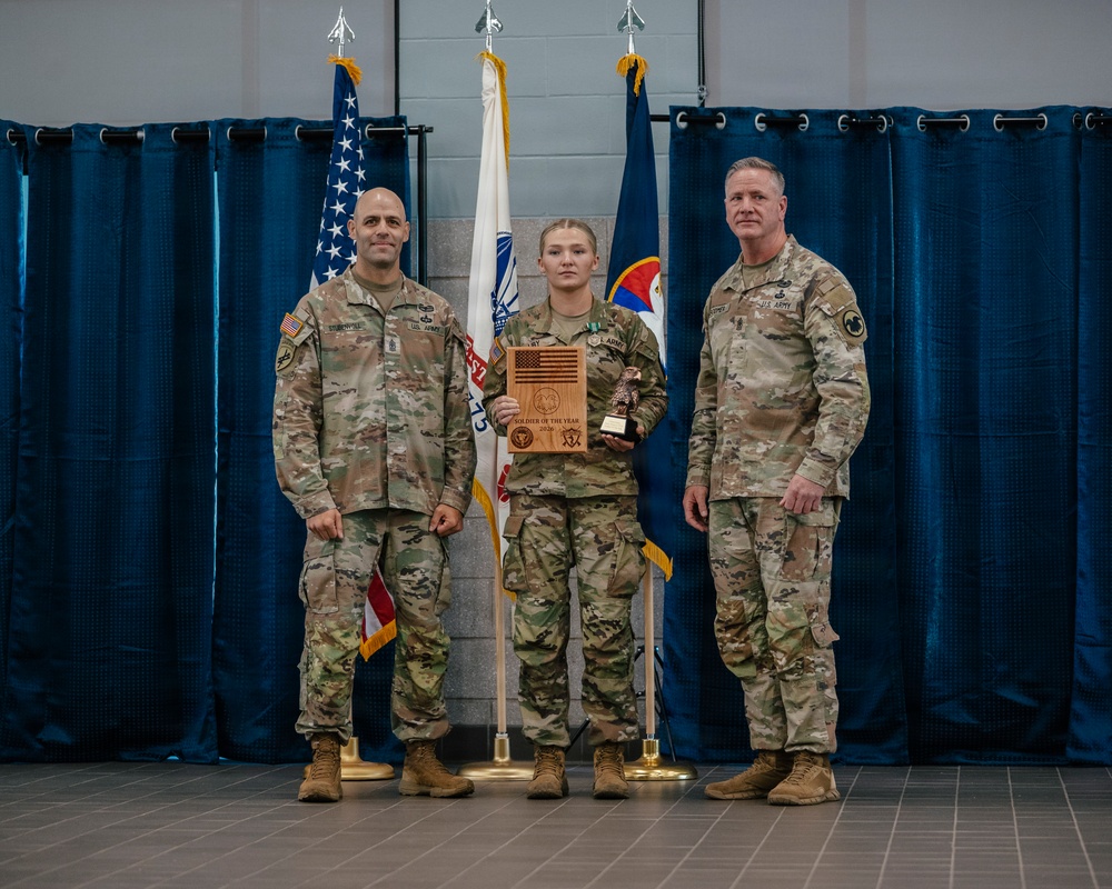 U.S. Army Soldier is Awarded as the Soldier of the Year during the Best Squad Competition