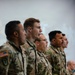 U.S. Army Soldiers Sing the Army Song during the Best Squad Competition Ceremony