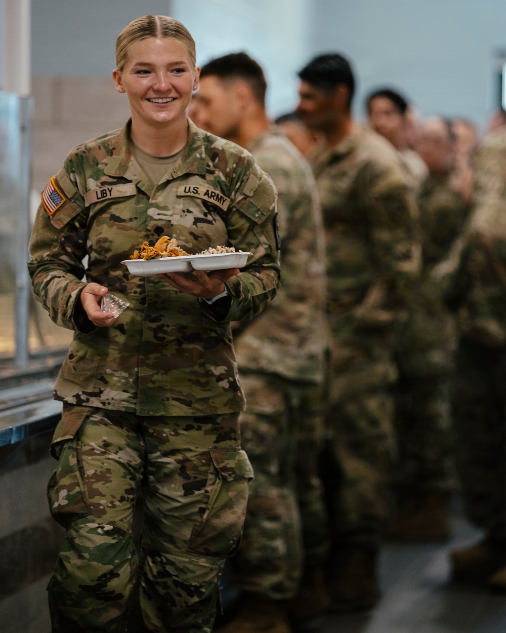 U.S. Army Soldier Takes Part in a Meal during the Best Squad Competition