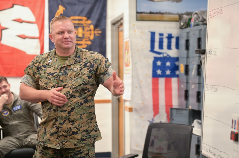 337th Air Control Squadron welcomes first Marine Corps instructor