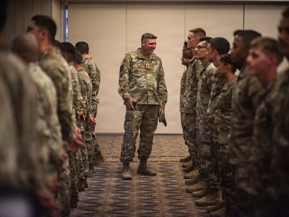 Victory Reception Company patching ceremony