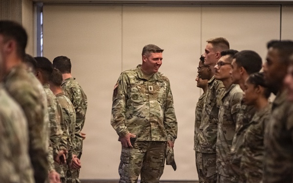 Victory Reception Company patching ceremony