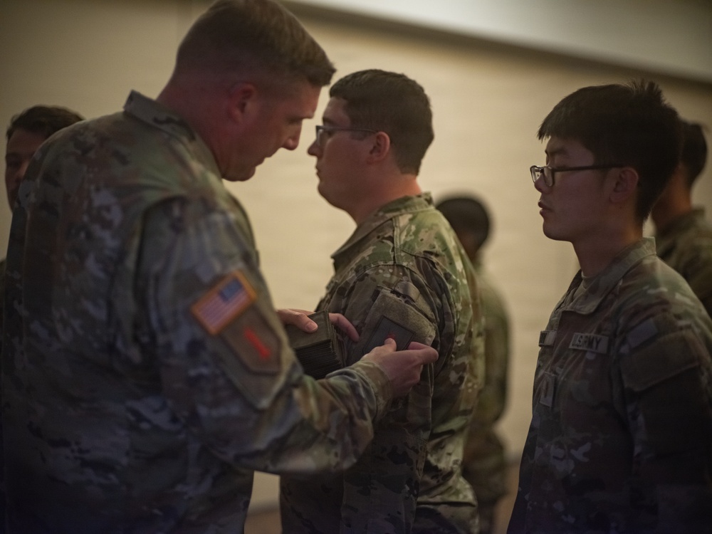 Victory Reception Company Patching Ceremony