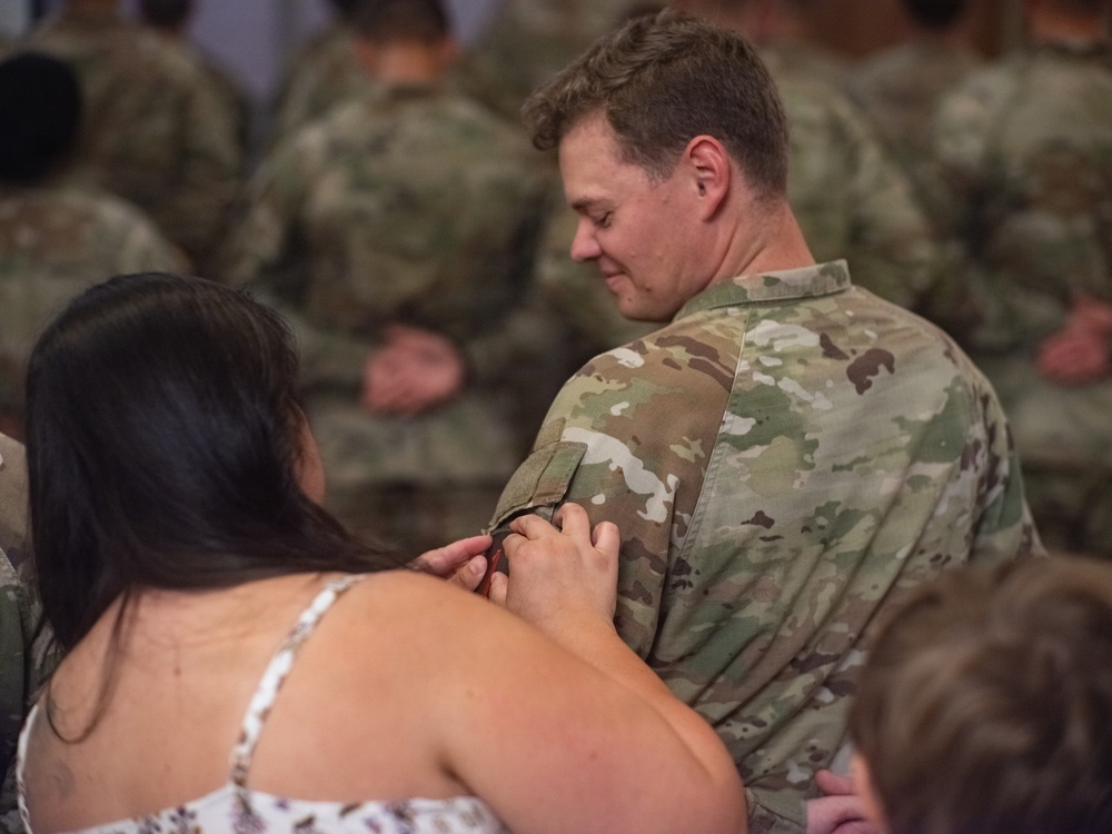 Victory Reception Company patching ceremony