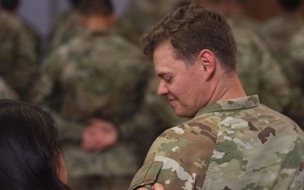Victory Reception Company patching ceremony