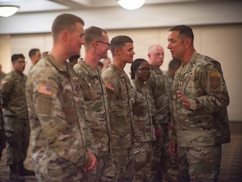 Victory Reception Company patching ceremony