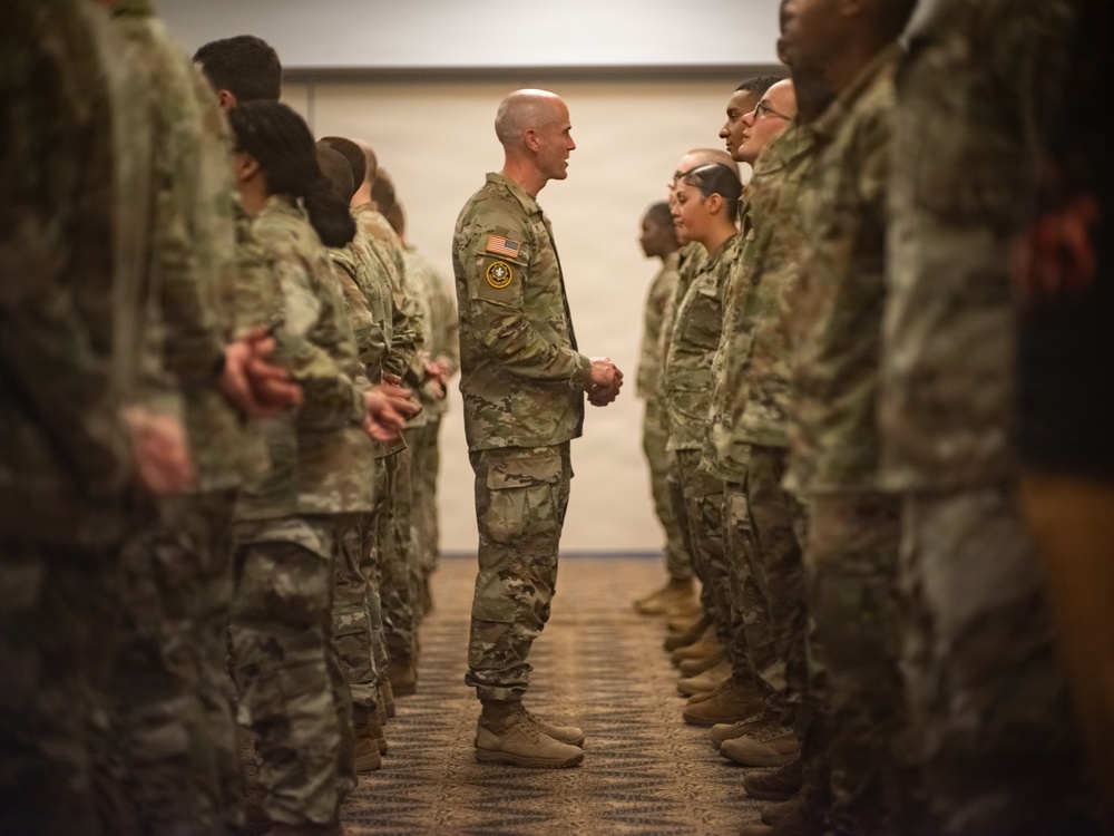 Victory Reception Company patching ceremony