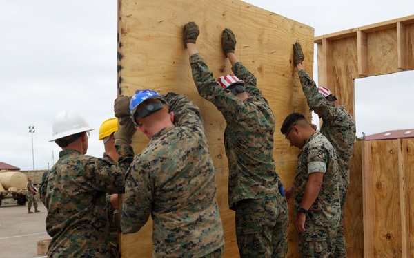 I Marine Expeditionary Force Support Battalion assembles storage shed