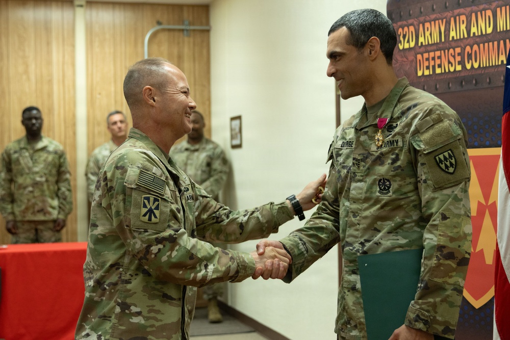 32d AAMDC Soldiers Receive Legion of Merit Award