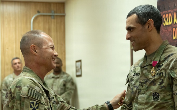 32d AAMDC Soldiers Receive Legion of Merit Award