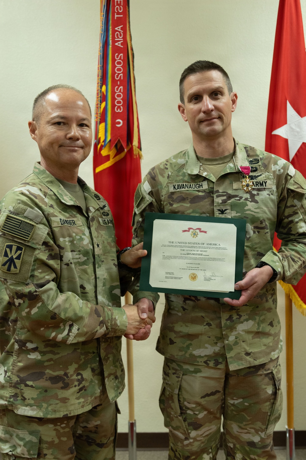 32d AAMDC Soldiers Receive Legion of Merit Award