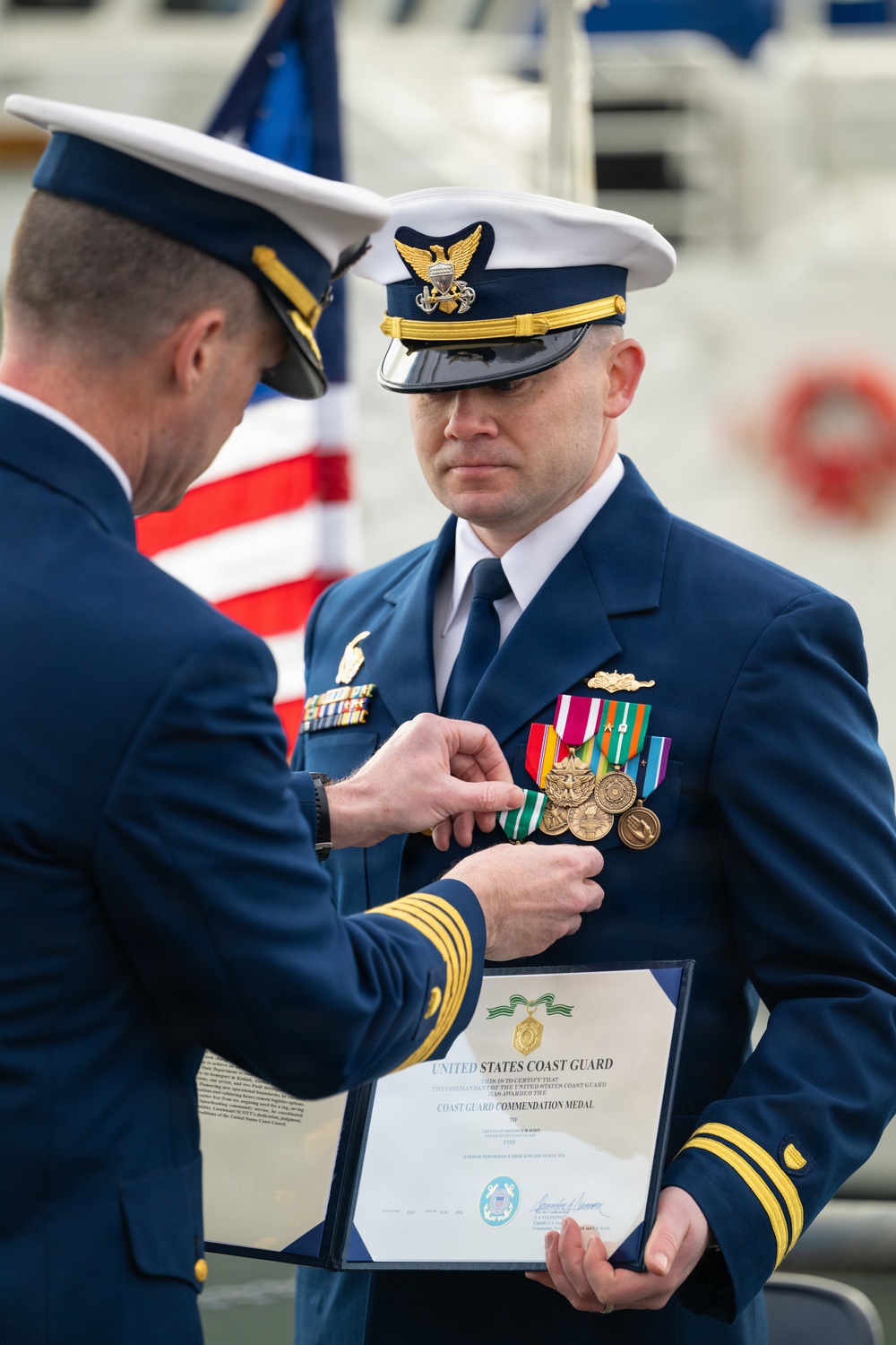 Coast Guard Cutter Earl Cunningham crew conducts change of command