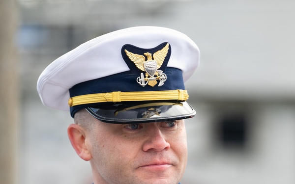 Coast Guard Cutter Earl Cunningham crew conducts change of command