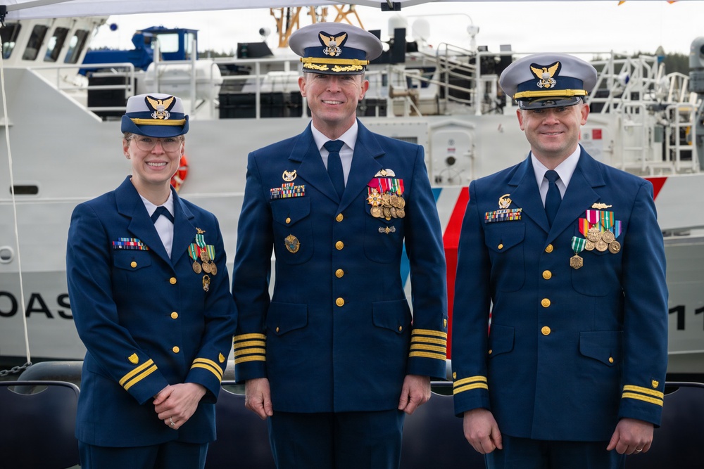 Coast Guard Cutter Earl Cunningham crew conducts change of command