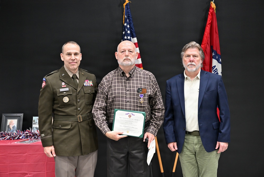 Purple Heart Medal presented to Iraq War veteran