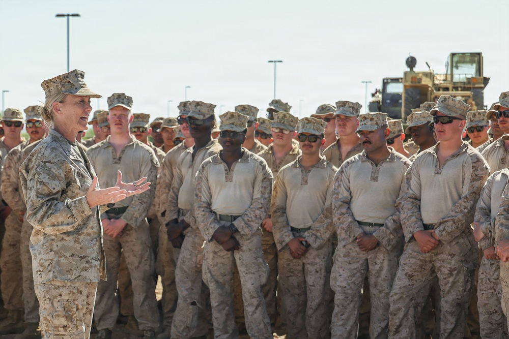 2nd Marine Logistics Group Commanding General visits JTF-SB Marines