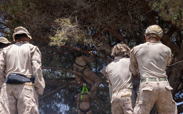 U.S. Marines with 2nd Bn., 5th Marines, conduct EOTG TRAP course
