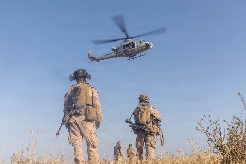 U.S. Marines with 2nd Bn., 5th Marines, conduct EOTG TRAP course