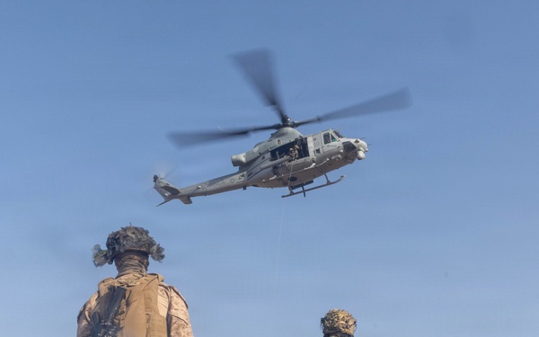 U.S. Marines with 2nd Bn., 5th Marines, conduct EOTG TRAP course