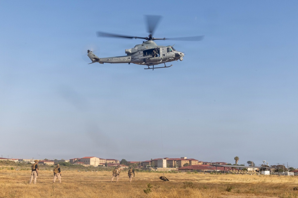 U.S. Marines with 2nd Bn., 5th Marines, conduct EOTG TRAP course