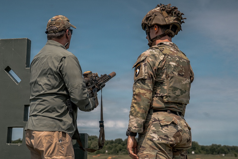 Soldiers, veterans conduct stress shoot during Week of the Eagles