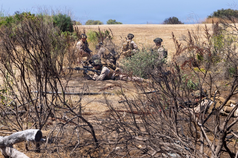 U.S. Marines with 2nd Bn., 5th Marines, conduct EOTG TRAP course