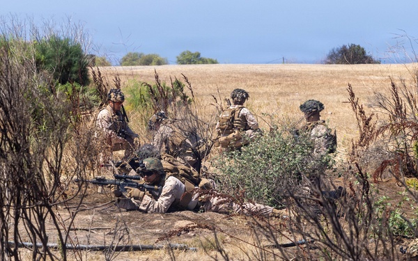 U.S. Marines with 2nd Bn., 5th Marines, conduct EOTG TRAP course