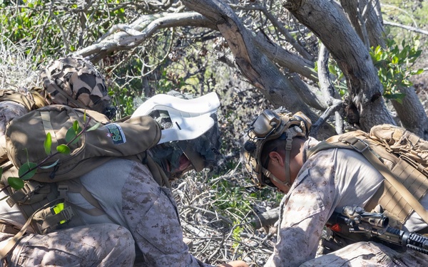 U.S. Marines with 2nd Bn., 5th Marines, conduct EOTG TRAP course