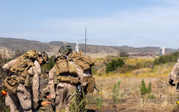 U.S. Marines with 2nd Bn., 5th Marines, conduct EOTG TRAP course
