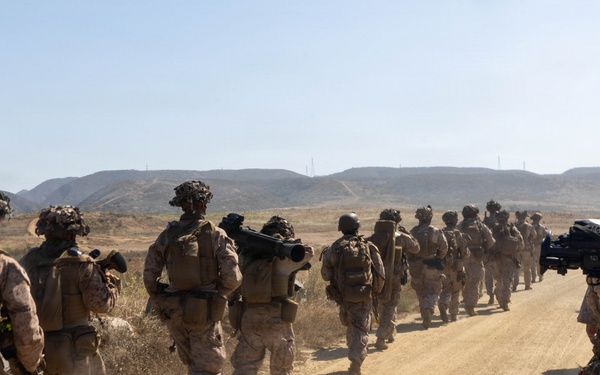 U.S. Marines with 2nd Bn., 5th Marines, conduct EOTG TRAP course