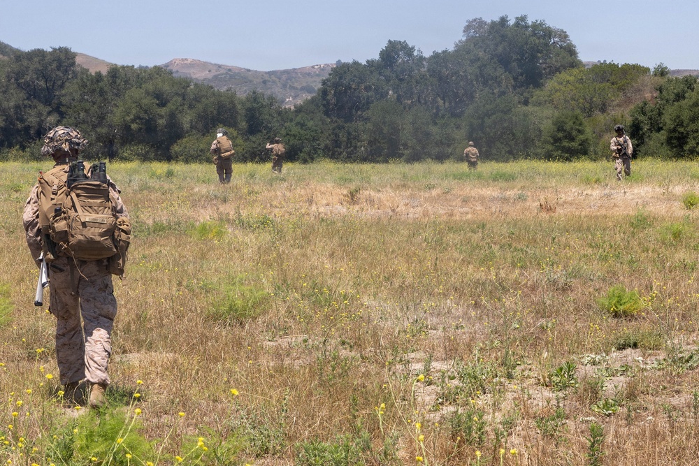 U.S. Marines with 2nd Bn., 5th Marines, conduct EOTG TRAP course
