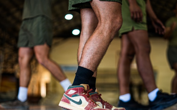 U.S. Marines and Philippine service members participate in Basketball Friendship Games