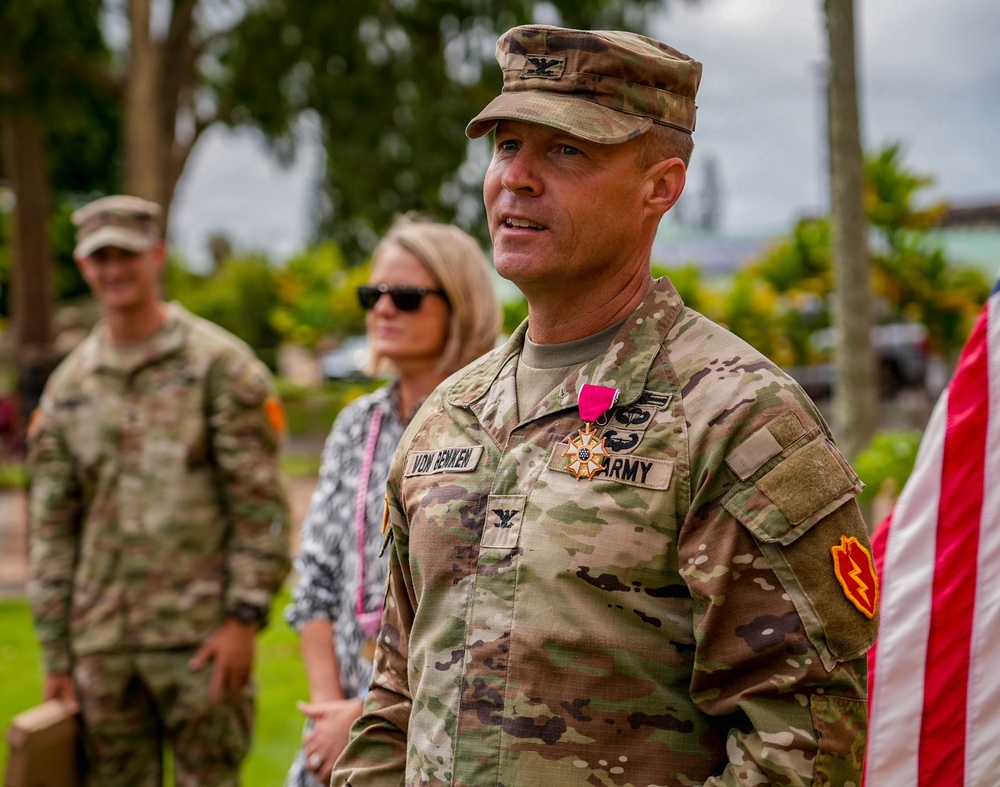 Col. Daniel J. Von Benken, 25th ID Artillery Commander, Change of Responsibility