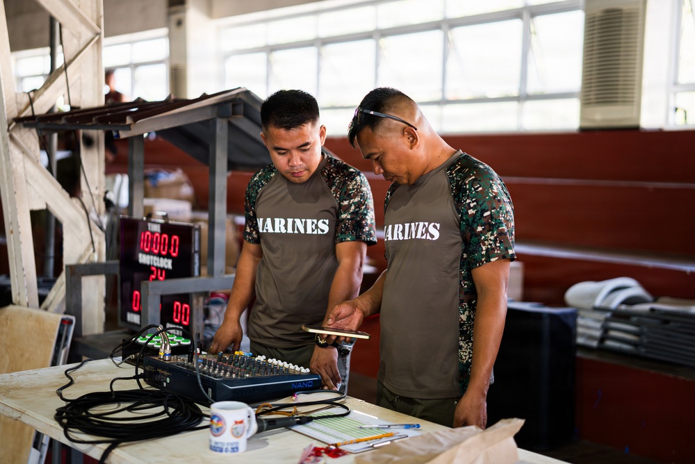 U.S. Marines and Philippine service members participate in Basketball Friendship Games
