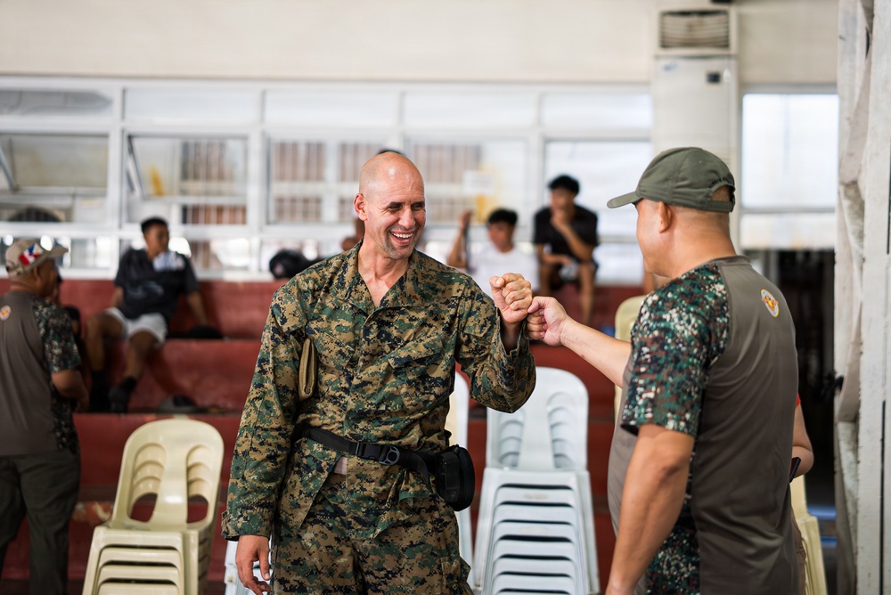 U.S. Marines and Philippine service members participate in Basketball Friendship Games