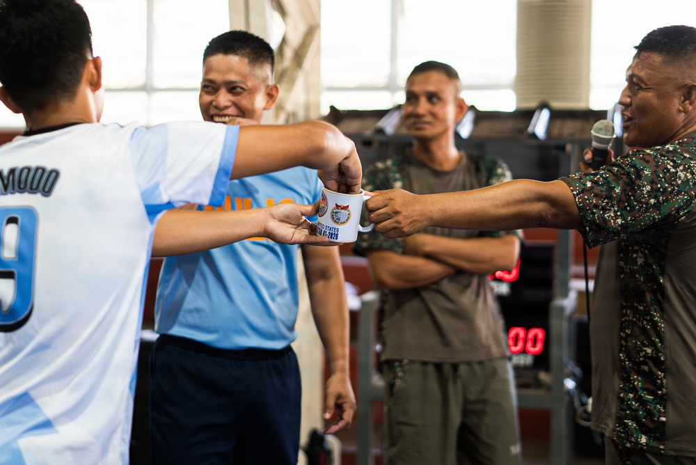 U.S. Marines and Philippine service members participate in Basketball Friendship Games