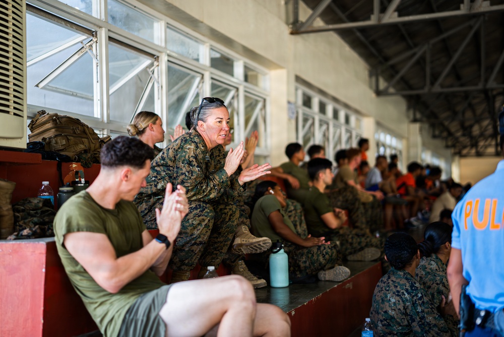 U.S. Marines and Philippine service members participate in Basketball Friendship Games