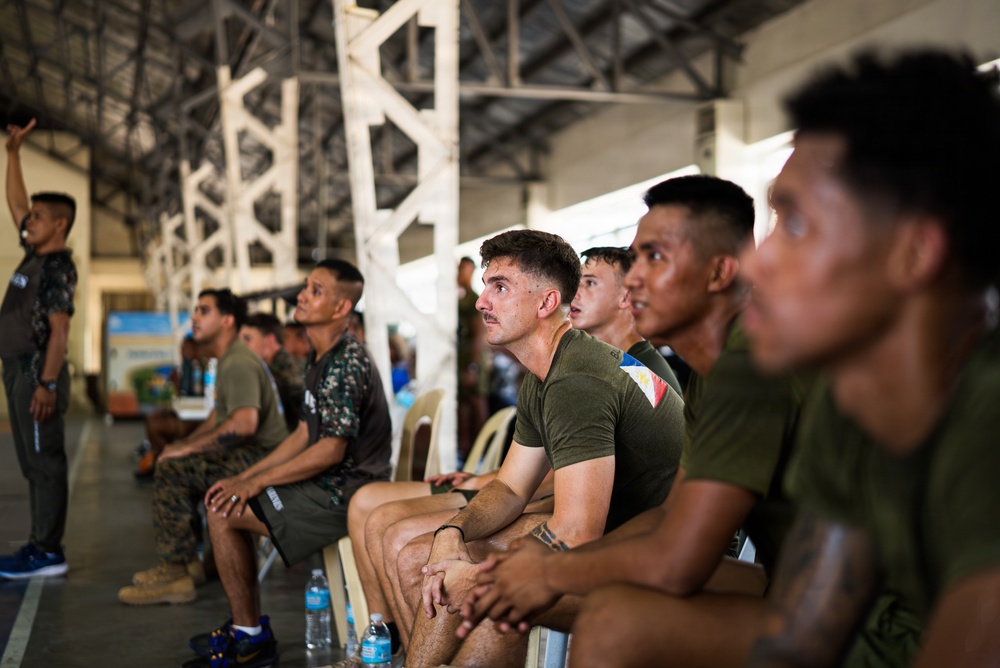 U.S. Marines and Philippine service members participate in Basketball Friendship Games