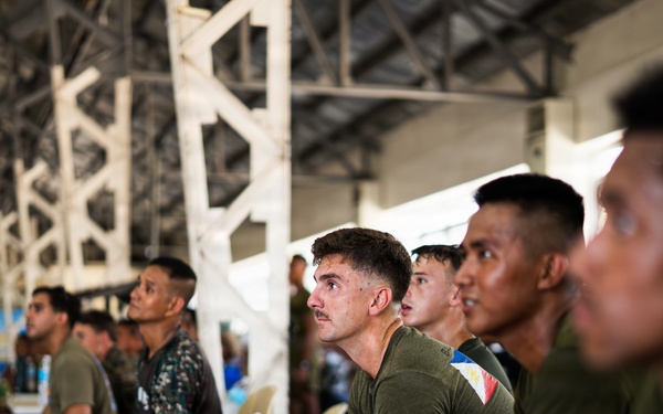 U.S. Marines and Philippine service members participate in Basketball Friendship Games